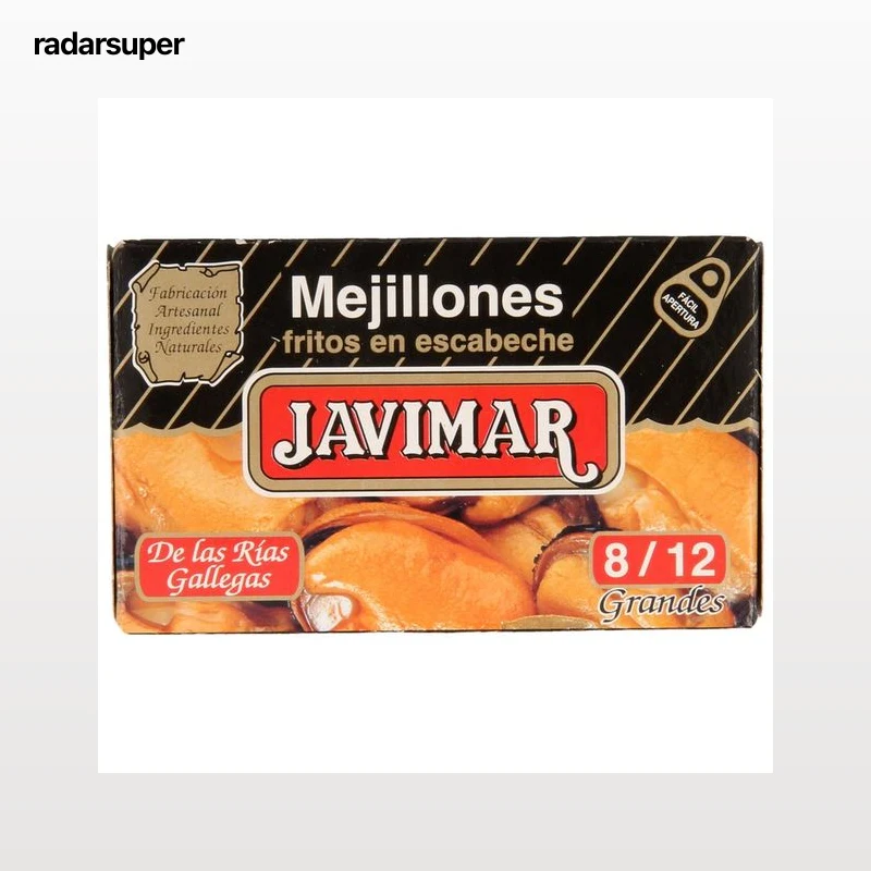 JAVIMAR Mejillones en escabeche lata de 70 g.