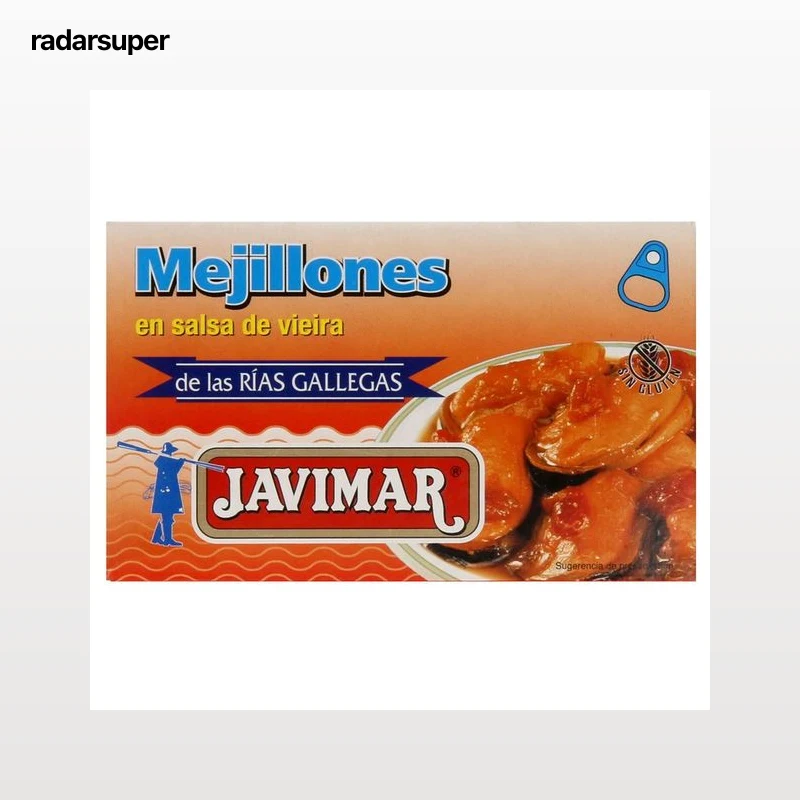 JAVIMAR Mejillones salsa de vieira lata de 70 g.