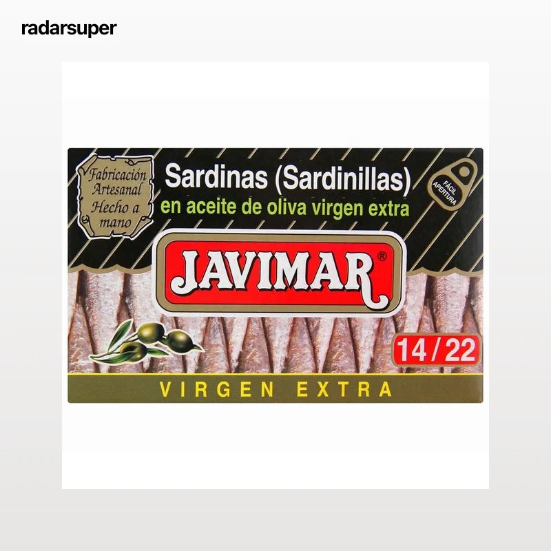 JAVIMAR Sardinillas en aceite de oliva virgen extra lata de 120 g.