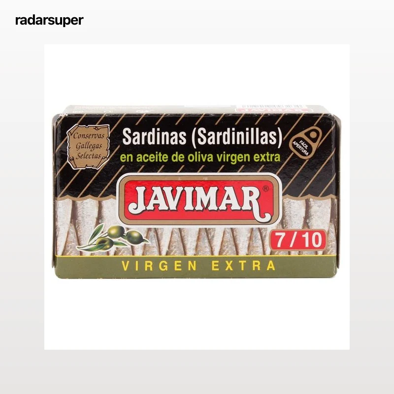 JAVIMAR Sardinillas en aceite de oliva virgen extra lata de 65 g..