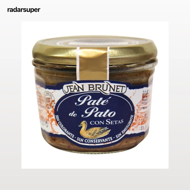 JEAN BRUNET Paté de pato con setas frasco de 180 g.