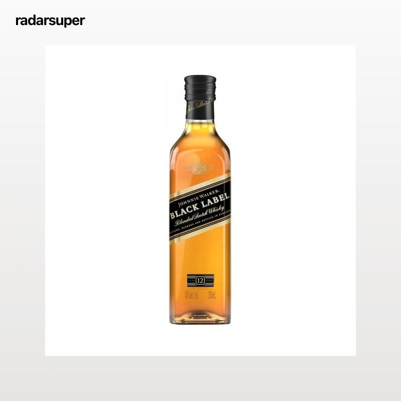 JOHNNIE WALKER Black label Whisky blended escocés 12 años 20 cl.