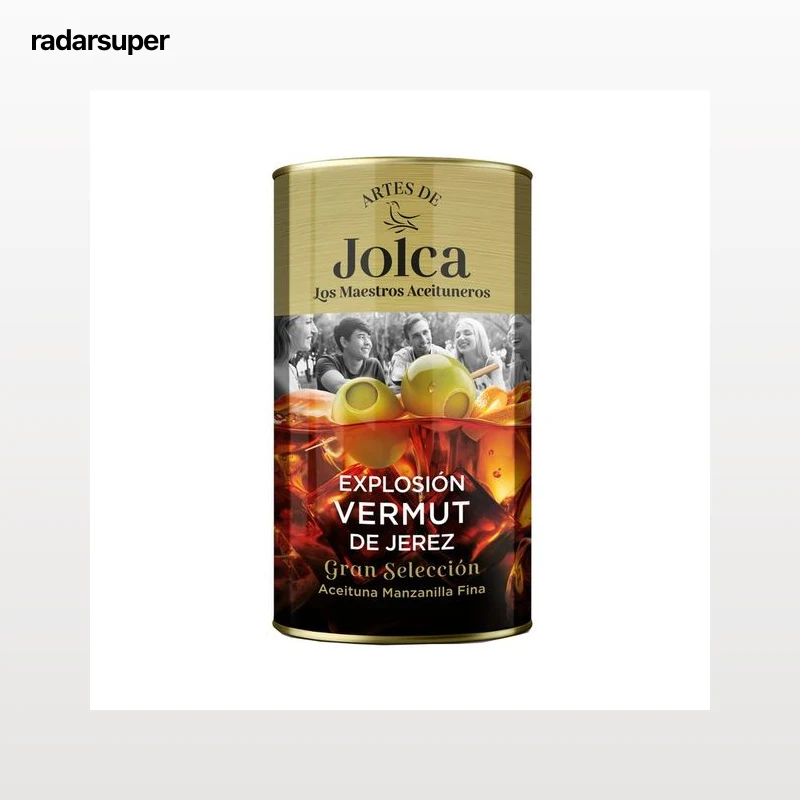 JOLCA Aceituna rellena de vermut D.O Jerez,150 g.