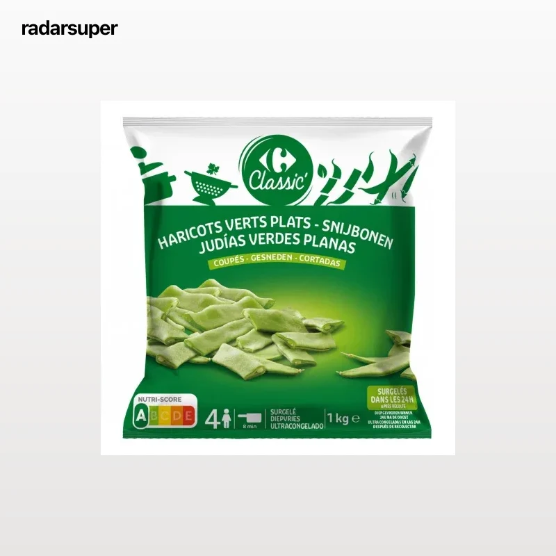 Judías verdes planas Carrefour Classic 1 kg.