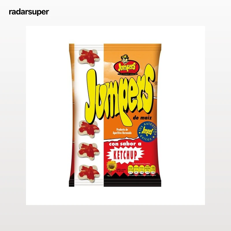 JUMPERS Snacks de maíz sabor kepchup 100 g.