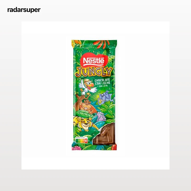 JUNGLY Chocolate con leche y galleta 90 gr.