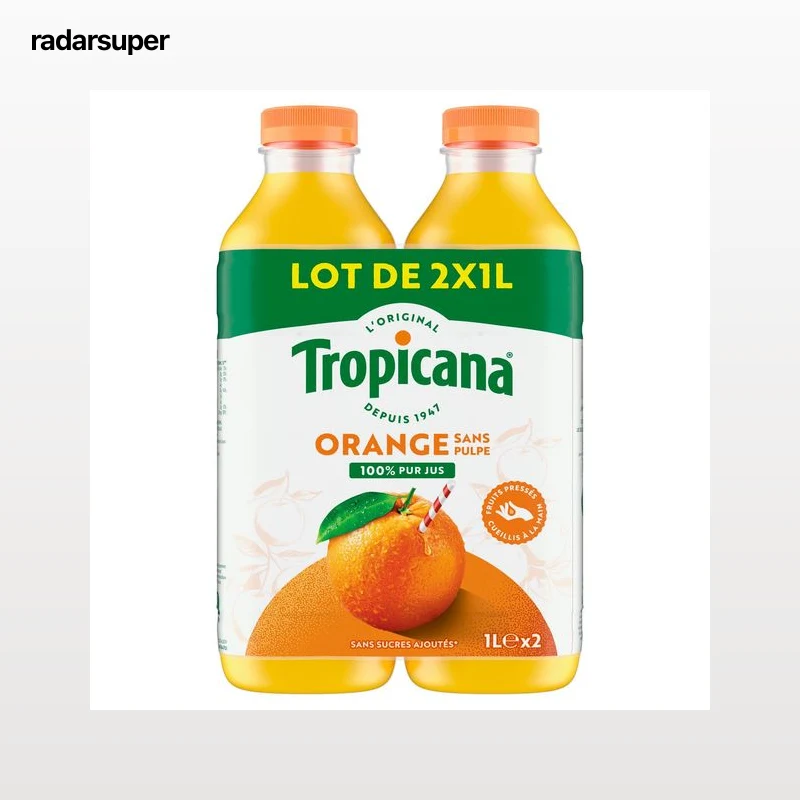 Jus d'Orange Pressée Sans Pulpe Pur J… — Prix chez Carrefour | RadarSuper