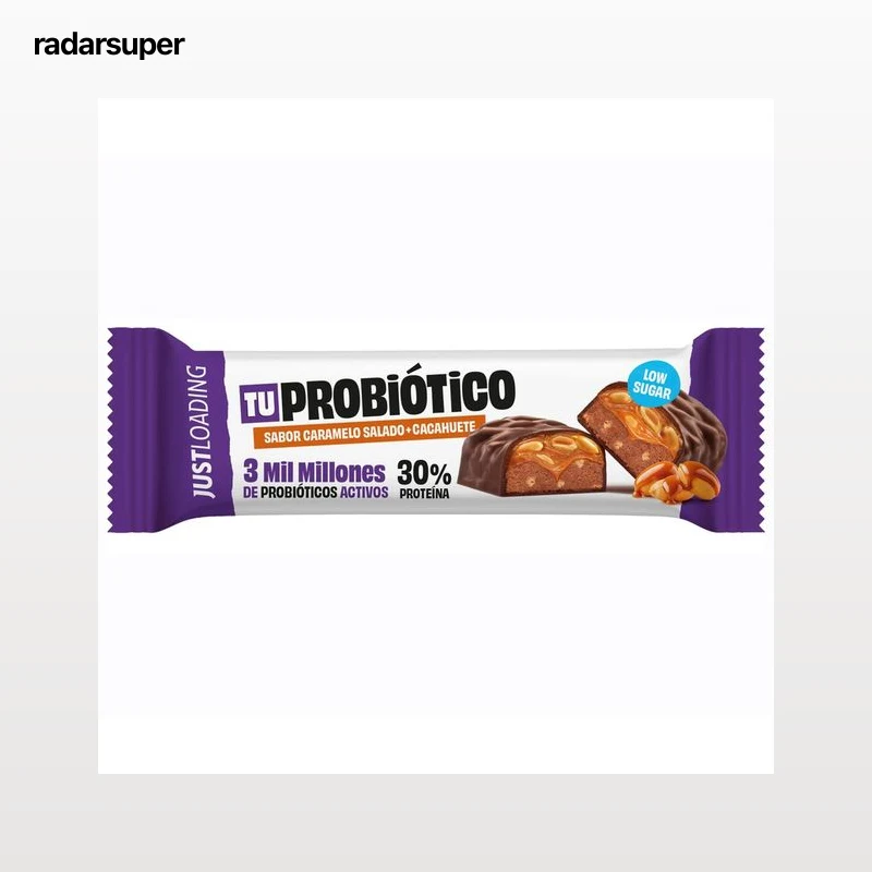 JUST LOADING Barrita de cacahuete y caramelo probiótico 50 gr.