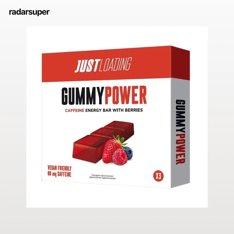 JUST LOADING Barritas energéticas de gominolas con frutos rojos con cafeína LOADING 3 uds. x 30 g.