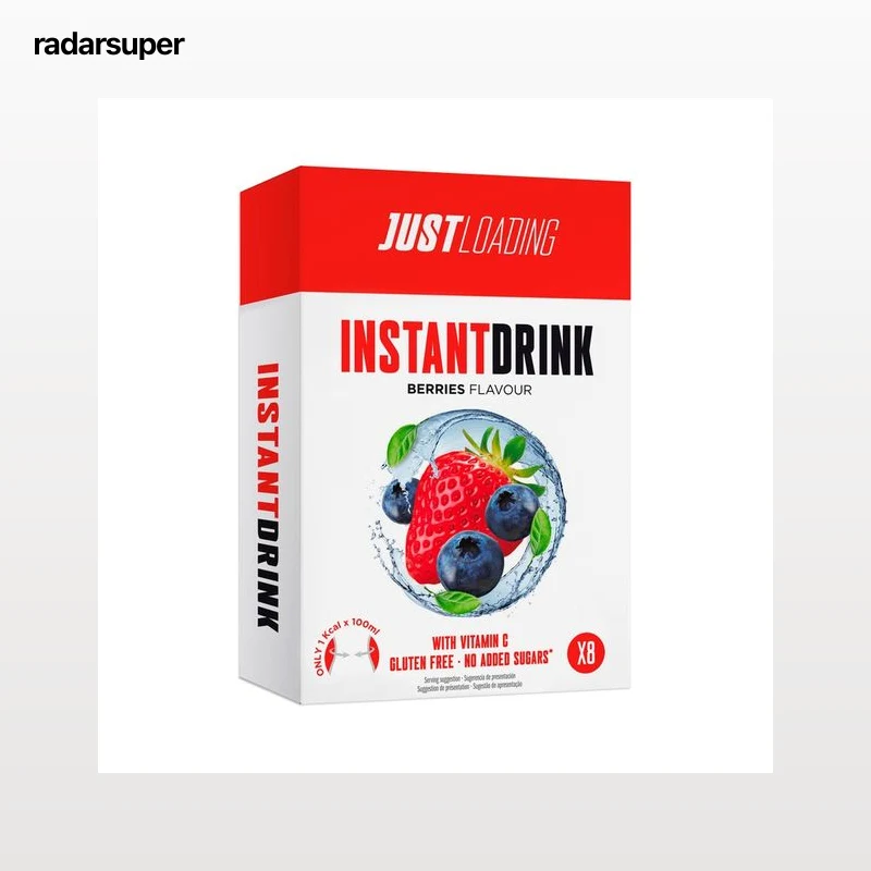 JUST LOADING Bebida en polvo, frutos rojos 8 x 6 g.