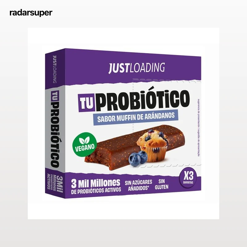 JUSTLOADING Barrita de dátil y arándano con probióticos 3c35 gr.