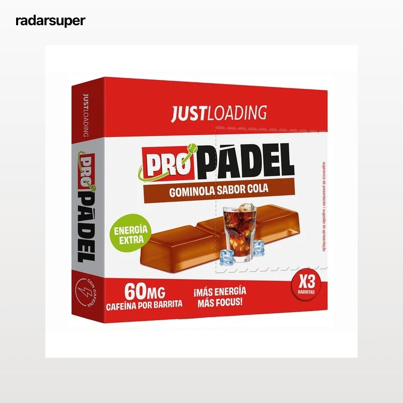 JUSTLOADING Barrita gummy sabor cola padel 3 x 30 g.