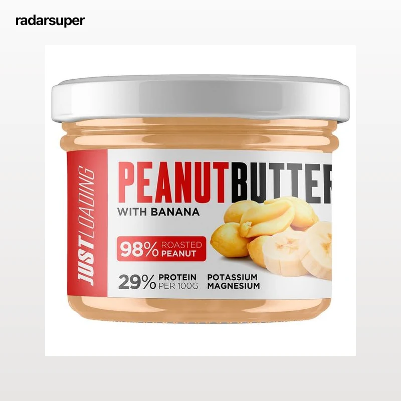 JUSTLOADING Crema de cacahuete y plátano proteica 190 g.