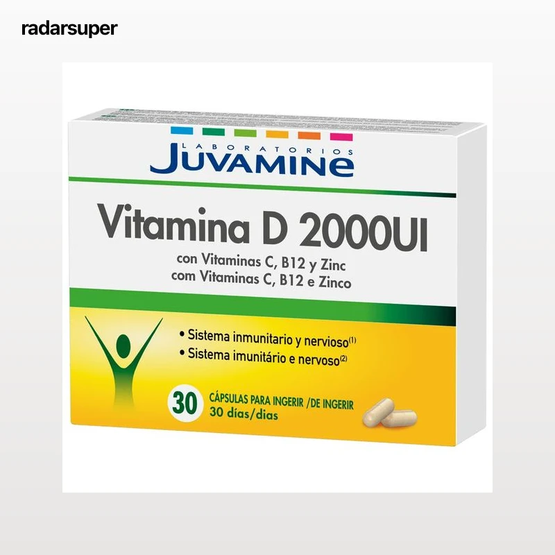 JUVAMINE Cápsulas de vitamina D, vitamina C, B12 y Zinc  30 uds