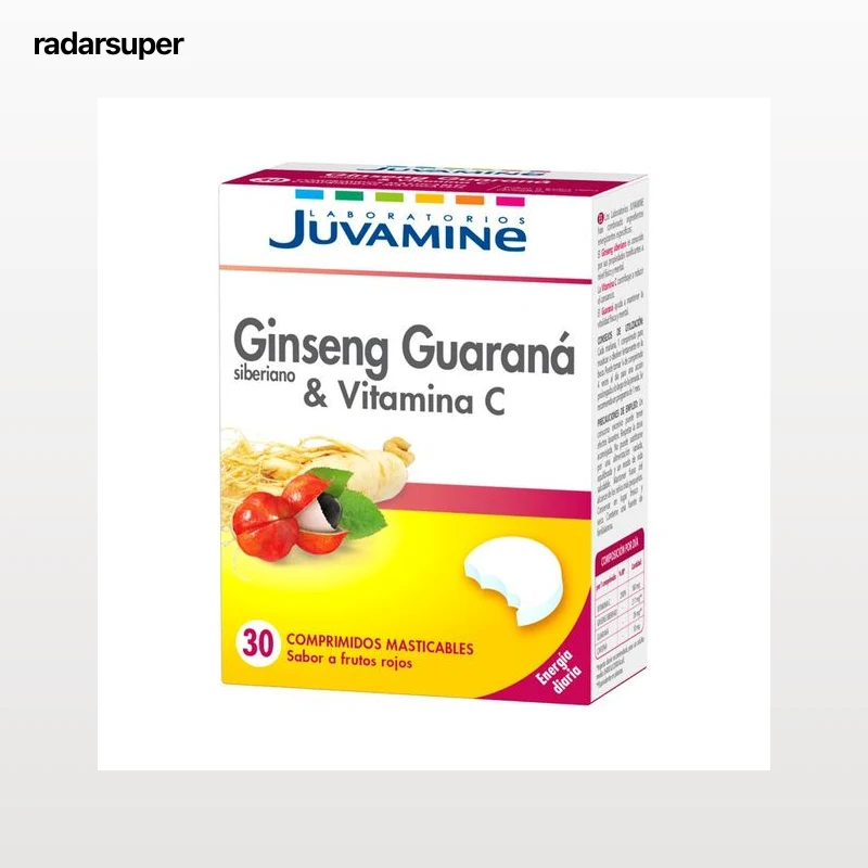 JUVAMINE Complemento alimenticio con ginseng guaraná y vitamina C 30 uds.