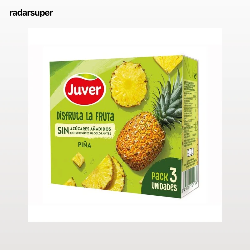JUVER Disfruta Néctar de piña, sin azúcares añadidos  pack 3 uds x 20 cl.