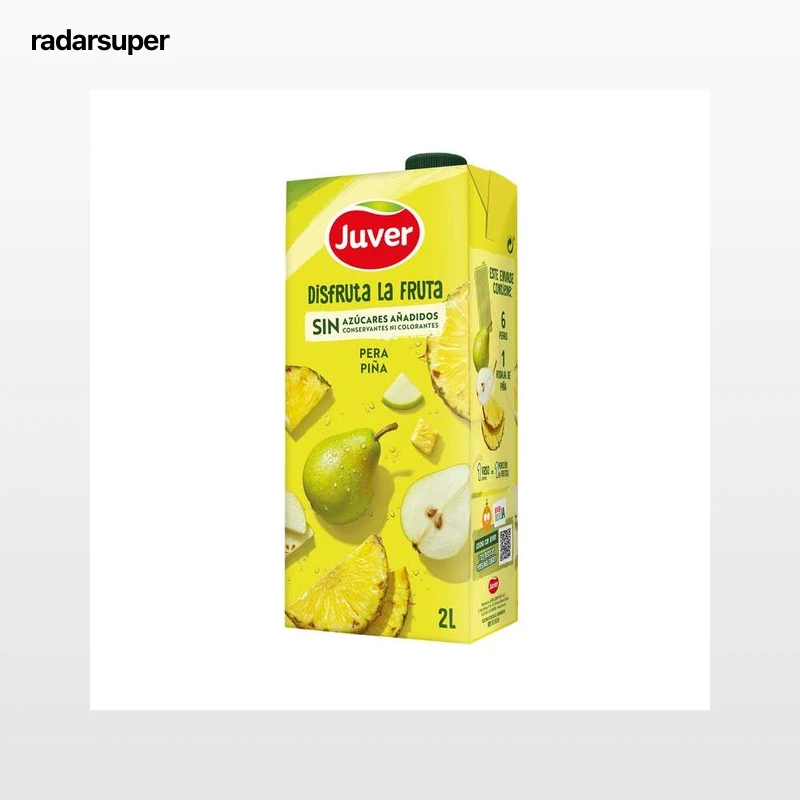 JUVER Néctar de pera y piña sin azúcar añadidos 2 l.