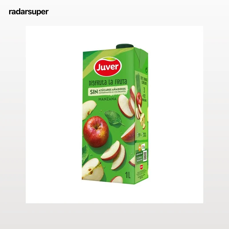 JUVER Néctar sin azúcar añadido de manzana JUVER DISFRUTA 1 l.