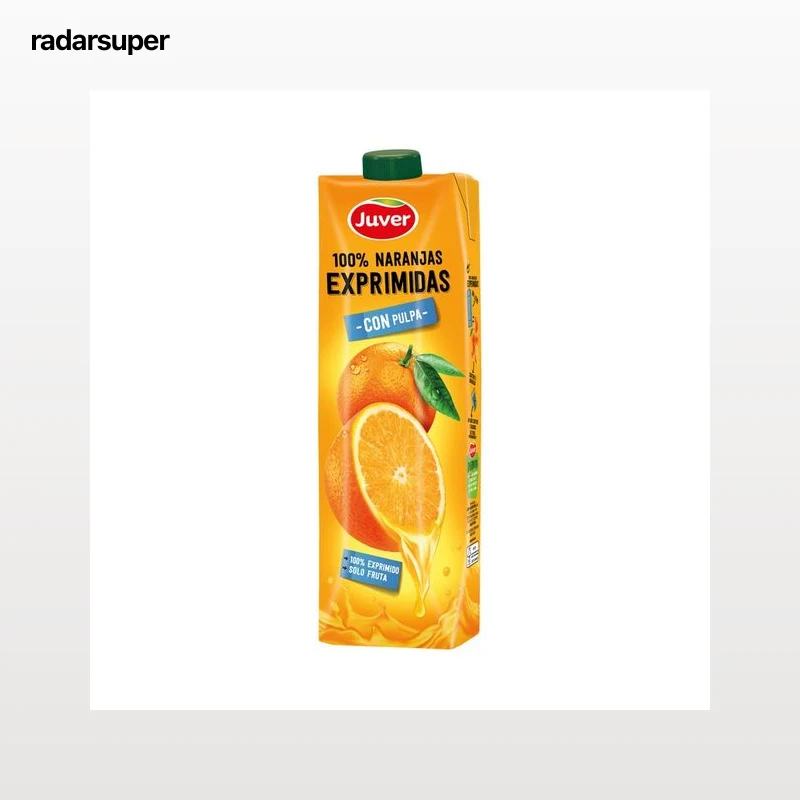JUVER Zumo de naranja exprimida con pulpa 1 l.