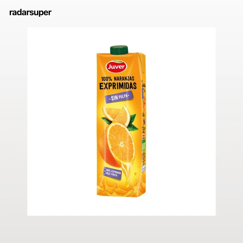 JUVER Zumo de naranja exprimida sin pulpa 1 l.