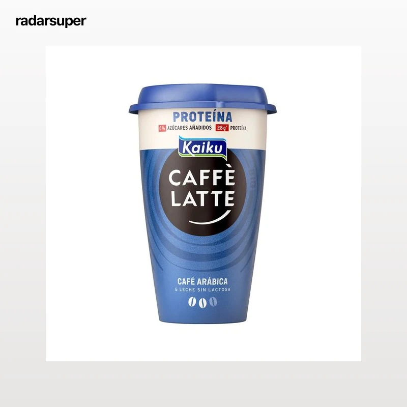 KAIKU Bebida de café con leche, sin azúcares añadidos y con alto contenido en proteínas (28g) Caffé latte 370 ml.