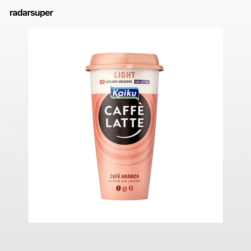KAIKU Bebida de café con un ligero toque de leche sin lactosa KAIKU Caffe latte ligth 230 ml.