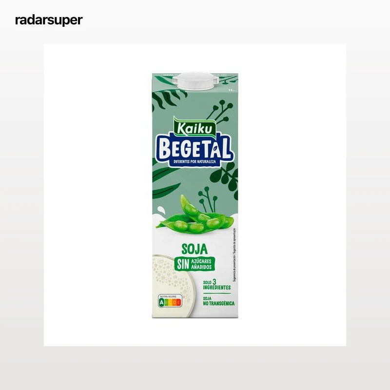 KAIKU Bebida de soja de origen 100% vegetal sin azúcares añadidos vit 1 l.
