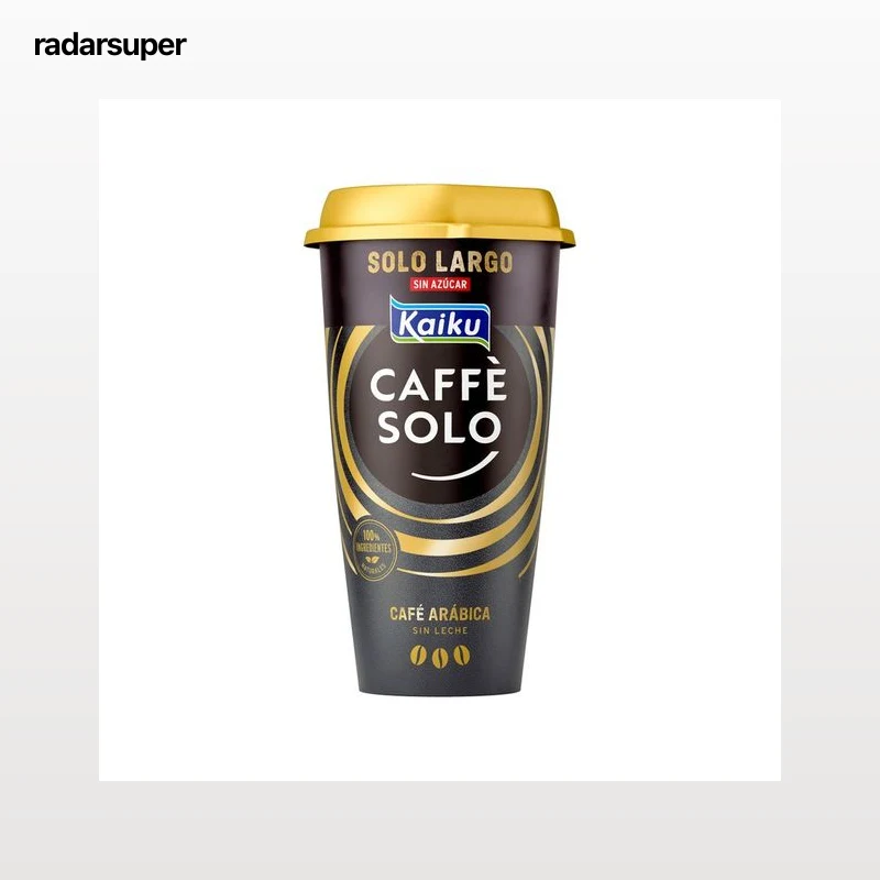 KAIKU Café 100% arábica solo sin leche ni azúcar 230 ml.