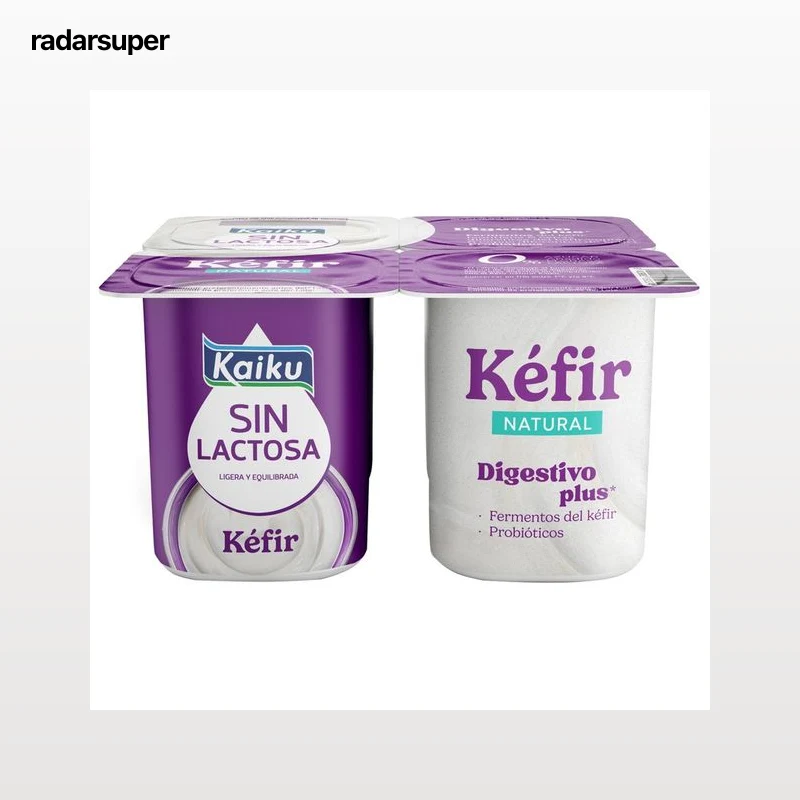 KAIKU Kéfir natural sin lactosa 4 x 125 g.