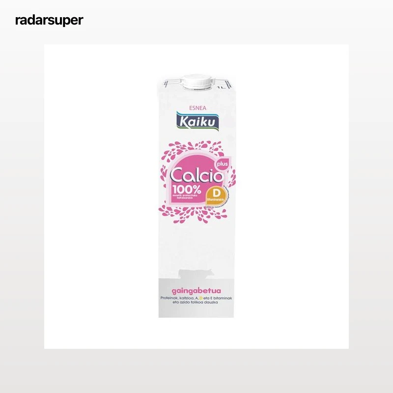 KAIKU Leche desnatada de vaca, enriquecida con calcio de origen natural  Calcio plus 1 l.