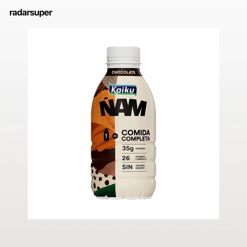 KAIKU Ñam Bebida láctea proteica con cacao, sin lactosa ni gluten 500 ml.