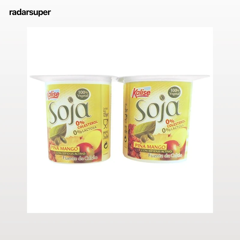 KALISE Especialiad de soja, sin colesterol y con sabor a piña y mango  4 x 125 gr.