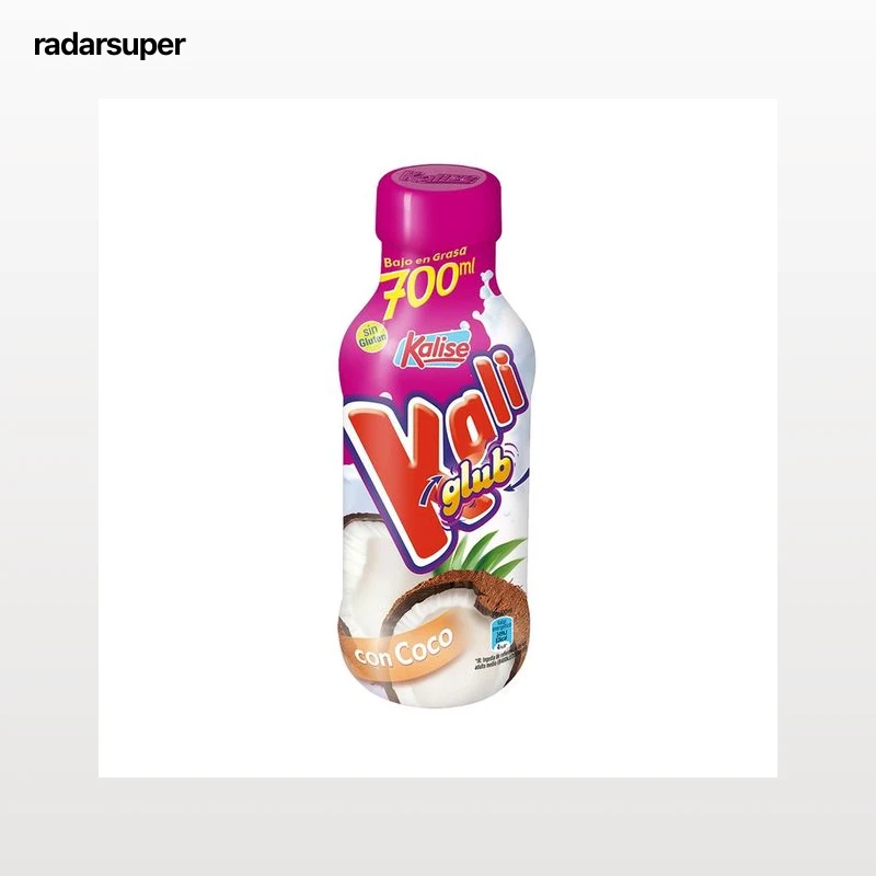 KALISE Kaliglub Yogur líquido para beber, con coco, sin gluten y bajo en grasa 700 ml.