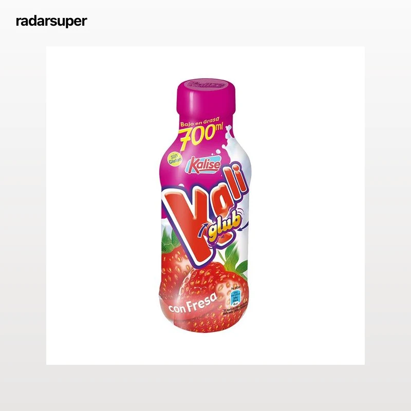 KALISE Kaliglub Yogur líquido para beber, con fresas, sin gluten y bajo en grasa 700 ml.