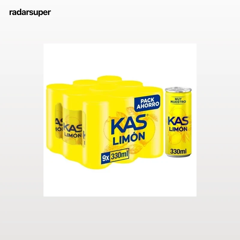 Kas de limón pack de 9 latas de 33 cl.