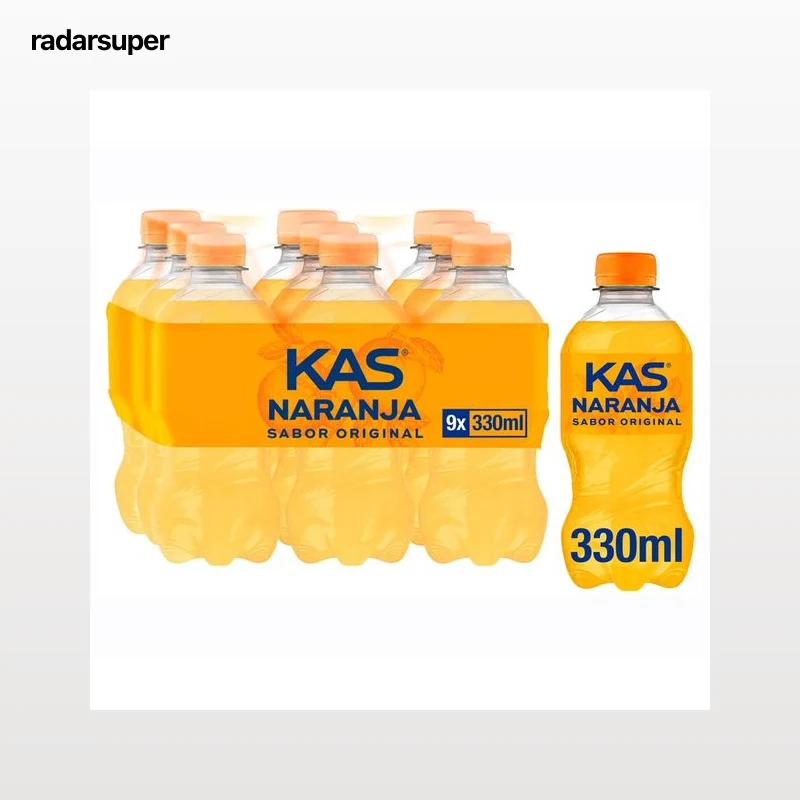 KAS Refresco de naranja Junior pack 9 uds x 330 ml.