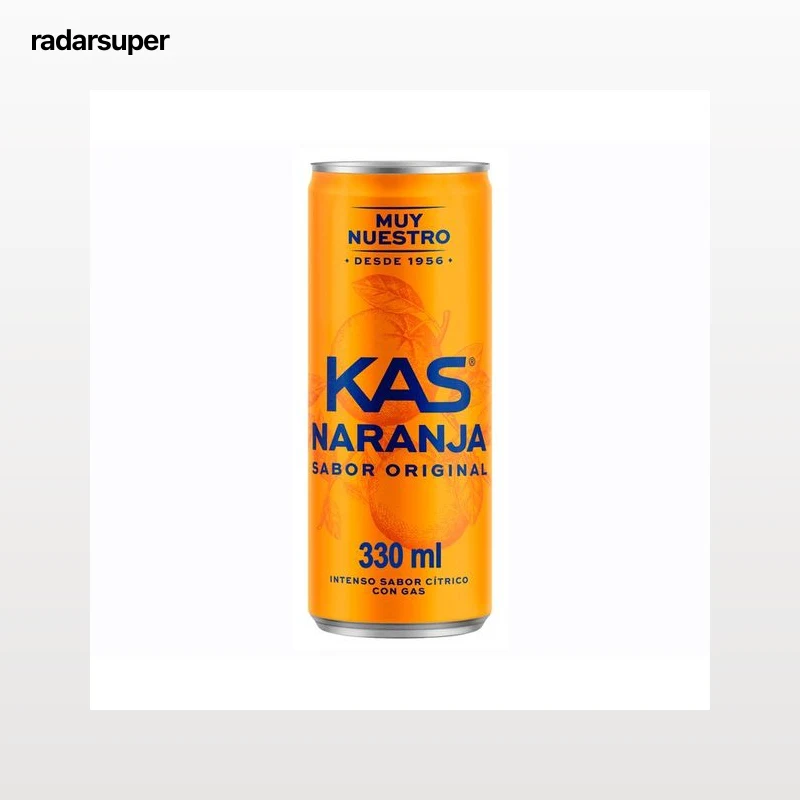 KAS Refresco de naranja lata de 330 ml.