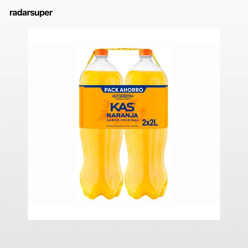 KAS Refresco de naranja pack 2 botellas de 2 l.