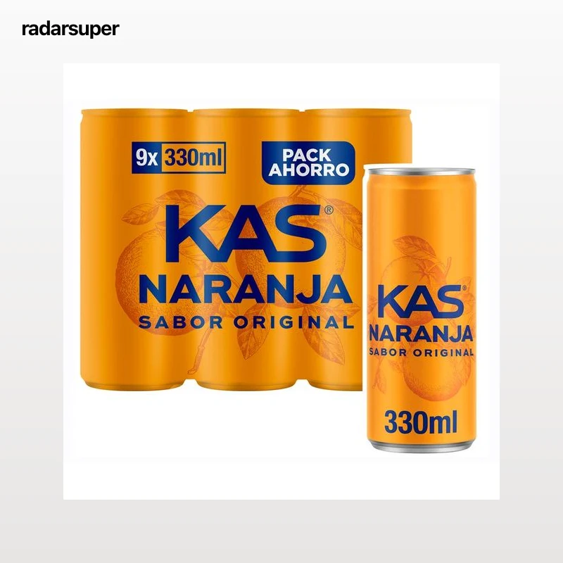 KAS Refresco de naranja pack 9 uds. x 330 ml.