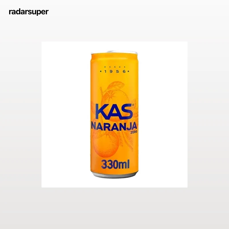 Kas Zero de naranja sin azúcar lata 33 cl.