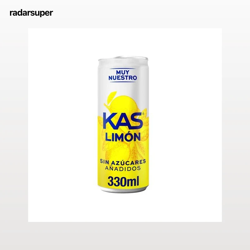 KAS ZERO Refresco de limón sin azúcares añadidos lata de 330 ml.