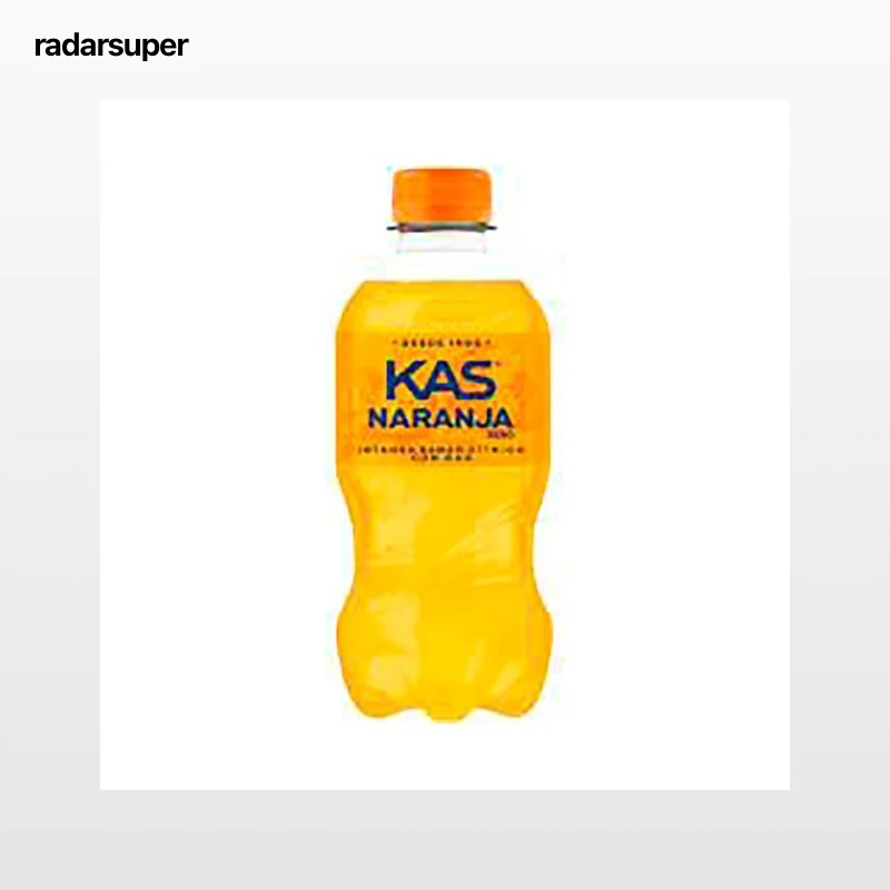 KAS Zero Refresco de naranja sin azúcar botella 33 cl.