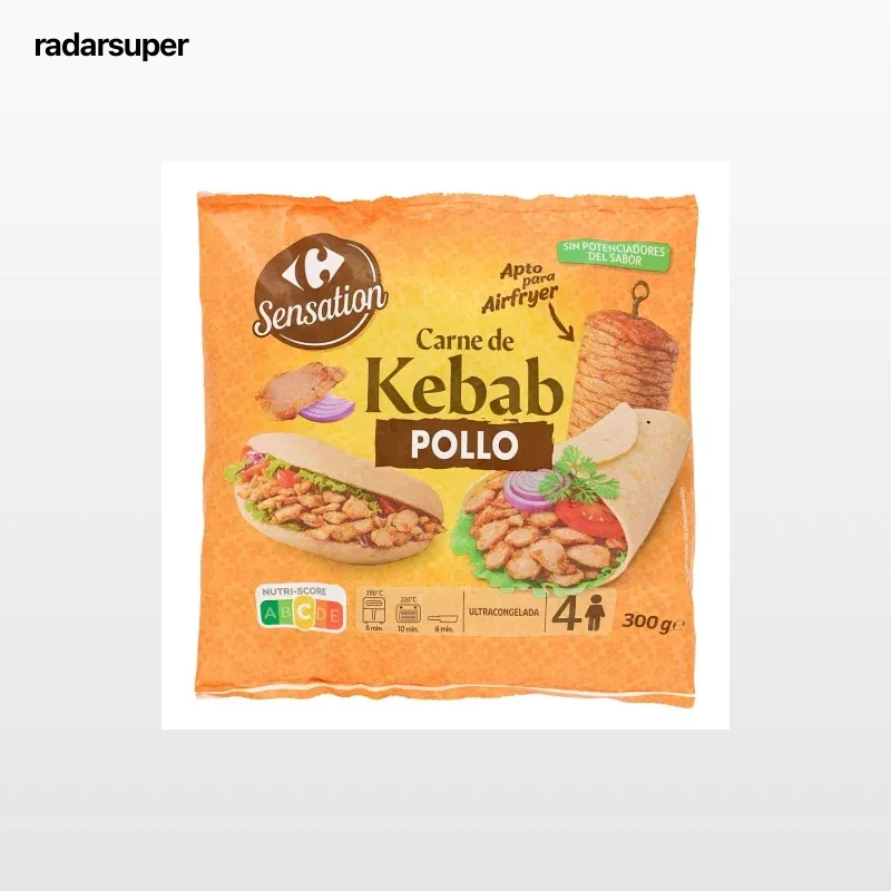 Kebab de pollo Carrefour 300 g.