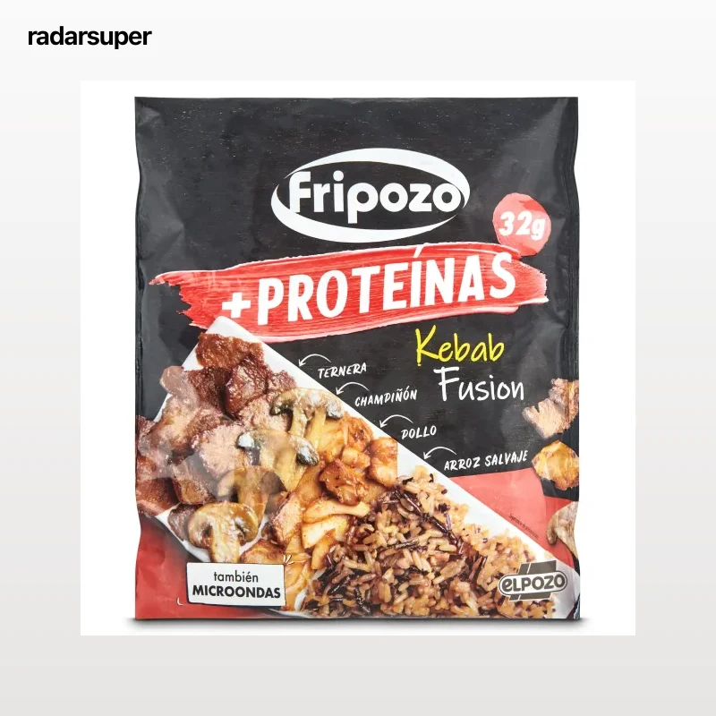 Kebab fusión con arroz y verduras alto en proteínas Fripozo 320 g