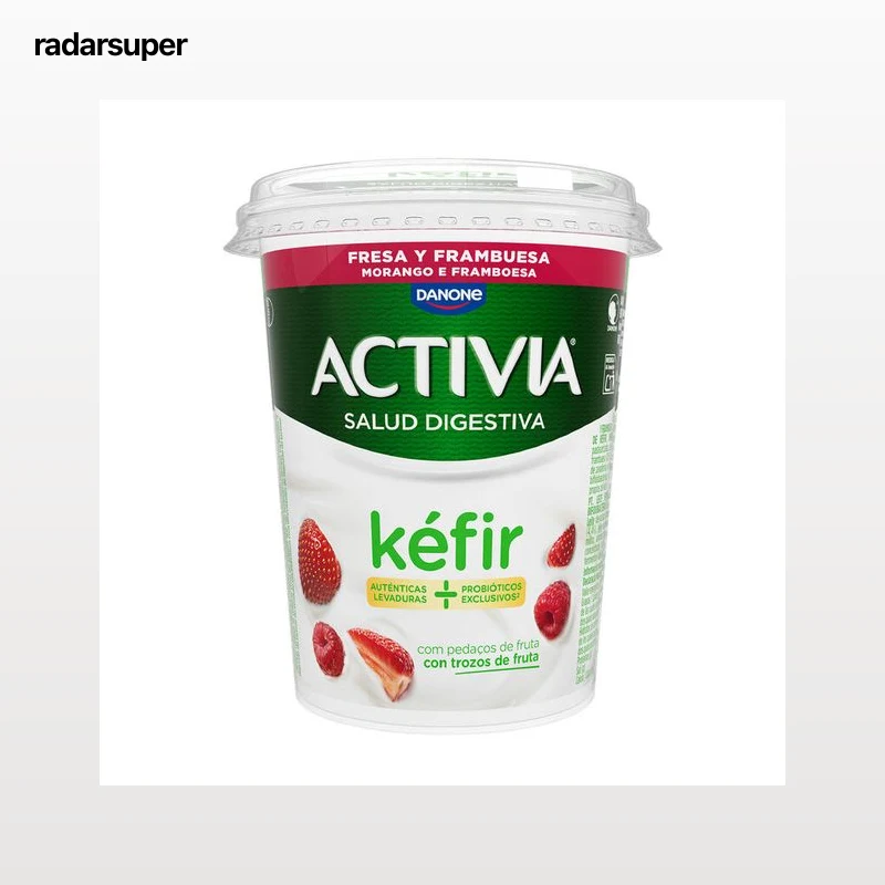 Kéfir activia con sabor a fresa y frambuesa con 380 gramos