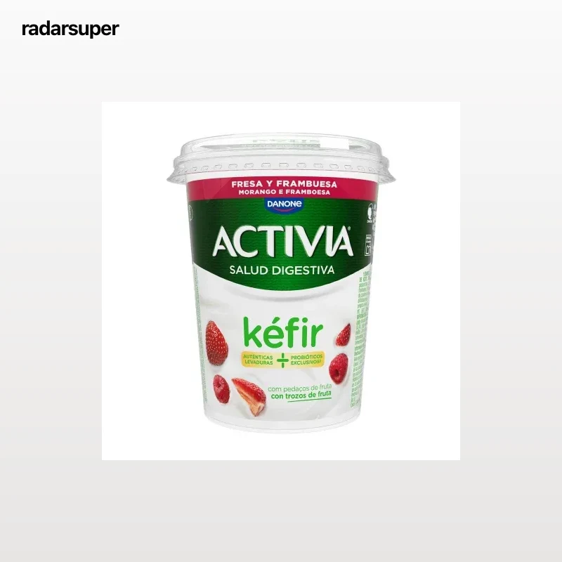 Kéfir de fresa y frambuesa Activia Danone 380 g.