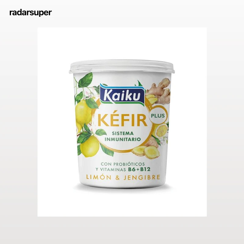 Kefir con limón y jengibre vitaminas B6 y B12 Kaiku 350g