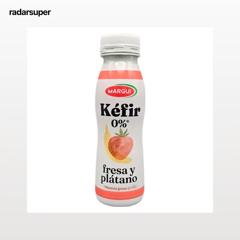 Kéfir líquido 0% fresa y plátano Margui 250g