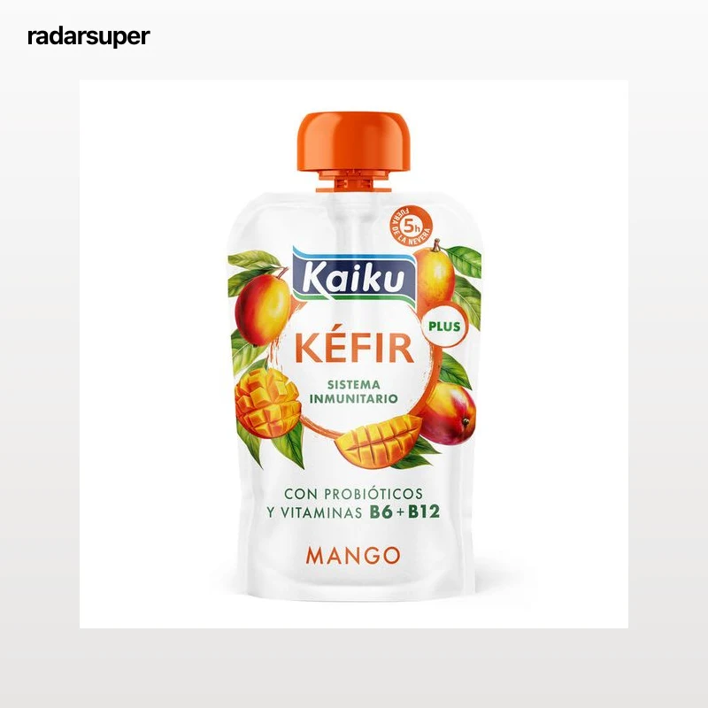 Kéfir pouch mango con probióticos y vitaminas B6 y B12 Kaiku 110g