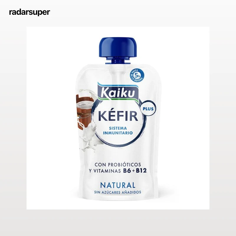 Kefir pouch natural con probióticos y vitaminas B6 y B12 Kaiku 110g